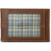 imageEddie Bauer Men Signature Leather Money Clip Card Case WalletRugged Leather  Tan