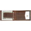 imageEddie Bauer Men Signature Leather Money Clip Card Case WalletRugged Leather  Tan