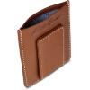 imageEddie Bauer Men Signature Leather Money Clip Card Case WalletTop Stitch Leather  Tan