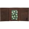 imageEddie Bauer Men Signature Leather Trifold WalletEmbossed Leather  Tan
