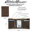 imageEddie Bauer Men Signature Leather Trifold WalletEmbossed Leather  Tan