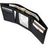 imageEddie Bauer Men Signature Leather Trifold WalletLeather Logo  Black