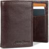 imageEddie Bauer Men Signature Leather Trifold WalletLeather Logo  Brown