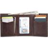 imageEddie Bauer Men Signature Leather Trifold WalletLeather Logo  Brown