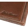 imageEddie Bauer Men Signature Leather Trifold WalletLeather Logo  Tan