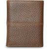 imageEddie Bauer Men Signature Leather Trifold WalletRugged Leather  Tan