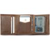 imageEddie Bauer Men Signature Leather Trifold WalletRugged Leather  Tan