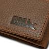 imageEddie Bauer Men Signature Leather Trifold WalletRugged Leather  Tan