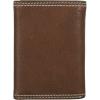 imageEddie Bauer Men Signature Leather Trifold WalletTop Stitch Leather  Tan
