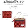 imageEddie Bauer Men Signature Money Clip Card Case Wallet Available in Cotton Canvas Or Ripstop NylonCanvas Print  Blue