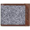 imageEddie Bauer Men Pioneer Leather and Printed Cotton Canvas Bilfold Wallet Assorted GraphicsGrey