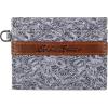 imageEddie Bauer Men Pioneer Leather and Printed Cotton Canvas Money Clip Card Case Wallet Assorted GraphicsGrey
