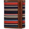 imageEddie Bauer Men Pioneer Leather and Printed Cotton Canvas Trifold Wallet Assorted GraphicsMulti