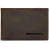 imageEddie Bauer Men Signature Leather Money Clip Card Case WalletEmbossed Leather  Tan