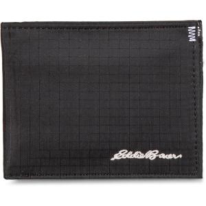 imageEddie Bauer Men Signature Bifold Passcase Wallet Available in Cotton Canvas Or Ripstop NylonRipstop Nylon  Black
