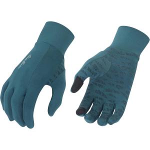 imageEddie Bauer Touchscreen Warm Running Glove Liners Standard Mens and Womens Cool Weather Gloves Assorted Colors SMXLGrid Fleece Dark Teal
