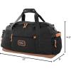 imageEddie Bauer Bygone Duffel Weekend Travel  Lightweight  Rugged PolyesterNylon  UShaped Main Compartment Black 45LBlack