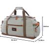 imageEddie Bauer Bygone Duffel Weekend Travel  Lightweight  Rugged PolyesterNylon  UShaped Main Compartment Black 45LHeather Grey