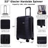 imageEddie Bauer Glacier Luggage  Hardside  Spinner Wheels  Expandable  Lightweight  Durable  Travel Essentials Carbon 22quot CarryOnStorm