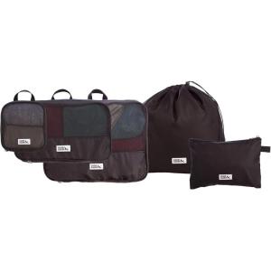 imageEddie Bauer 5 Set Packing Organizer Cubes for Suitcases Travel Essentials for Carry on Lugagge Oganizer Bags Set Accessories BlackBlack