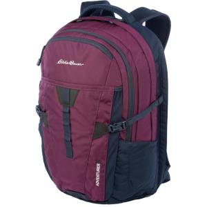 imageEddie Bauer Backpack with Organization Compartments and HydrationLaptop Compatible Sleeve AdventurerBlack 25LWomens Adeventurer  Plum