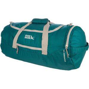 imageEddie Bauer Stowaway Packable Duffel Bag  Travel  Foldable  Lightweight  Durable  Ripstop Polyester  23quot Length  45L CapacityDeep Sea