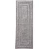 imageEddie Bauer  Bathroom Rug Runner Soft Tufted Cotton Bathroom Decor Super Absorbent ampamp Quick Dry Logan White 60quot x 22quotChrome Grey