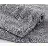 imageEddie Bauer  Bathroom Rug Runner Soft Tufted Cotton Bathroom Decor Super Absorbent ampamp Quick Dry Logan White 60quot x 22quotChrome Grey