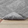 imageEddie Bauer  Bathroom Rug Runner Soft Tufted Cotton Bathroom Decor Super Absorbent ampamp Quick Dry Logan White 60quot x 22quotChrome Grey