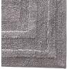 imageEddie Bauer  Bathroom Rug Runner Soft Tufted Cotton Bathroom Decor Super Absorbent ampamp Quick Dry Logan White 60quot x 22quotChrome Grey