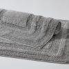 imageEddie Bauer  Bathroom Rug Runner Soft Tufted Cotton Bathroom Decor Super Absorbent ampamp Quick Dry Logan White 60quot x 22quotChrome Grey