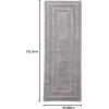 imageEddie Bauer  Bathroom Rug Runner Soft Tufted Cotton Bathroom Decor Super Absorbent ampamp Quick Dry Logan White 60quot x 22quotChrome Grey