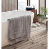 imageEddie Bauer  Bathroom Rug Runner Soft Tufted Cotton Bathroom Decor Super Absorbent ampamp Quick Dry Logan White 60quot x 22quotChrome Grey
