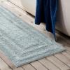 imageEddie Bauer  Bathroom Rug Runner Soft Tufted Cotton Bathroom Decor Super Absorbent ampamp Quick Dry Logan White 60quot x 22quotGreen