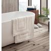 imageEddie Bauer  Bathroom Rug Runner Soft Tufted Cotton Bathroom Decor Super Absorbent ampamp Quick Dry Logan White 60quot x 22quotLight Grey