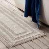 imageEddie Bauer  Bathroom Rug Runner Soft Tufted Cotton Bathroom Decor Super Absorbent ampamp Quick Dry Logan White 60quot x 22quotLight Grey