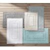 imageEddie Bauer  Bathroom Rug Runner Soft Tufted Cotton Bathroom Decor Super Absorbent ampamp Quick Dry Logan White 60quot x 22quotLight Grey