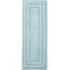 imageEddie Bauer  Bathroom Rug Runner Soft Tufted Cotton Bathroom Decor Super Absorbent ampamp Quick Dry Logan White 60quot x 22quotTurquoise
