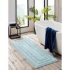 imageEddie Bauer  Bathroom Rug Runner Soft Tufted Cotton Bathroom Decor Super Absorbent ampamp Quick Dry Logan White 60quot x 22quotTurquoise