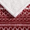 imageEddie Bauer  Blanket Super Soft Reversible Sherpa ampamp Brushed Fleece Bedding Throw Blankets for Couch Ideal for Lounging Bunkhouse Plaid GreyAlpine Fair Isle RedWhite