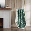 imageEddie Bauer  Blanket Super Soft Reversible Sherpa ampamp Brushed Fleece Bedding Throw Blankets for Couch Ideal for Lounging Bunkhouse Plaid GreyAlpine Fair Isle Green