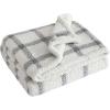 imageEddie Bauer  Blanket Super Soft Reversible Sherpa ampamp Brushed Fleece Bedding Throw Blankets for Couch Ideal for Lounging Bunkhouse Plaid GreyBunkhouse Plaid GreyIvory