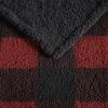 imageEddie Bauer  Blanket Super Soft Reversible Sherpa ampamp Brushed Fleece Bedding Throw Blankets for Couch Ideal for Lounging Bunkhouse Plaid GreyRedBlack