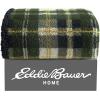 imageEddie Bauer  Blanket Super Soft Reversible Sherpa ampamp Brushed Fleece Bedding Throw Blankets for Couch Ideal for Lounging Bunkhouse Plaid GreyTrailhead Plaid Green