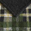 imageEddie Bauer  Blanket Super Soft Reversible Sherpa ampamp Brushed Fleece Bedding Throw Blankets for Couch Ideal for Lounging Bunkhouse Plaid GreyTrailhead Plaid Green