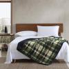 imageEddie Bauer  Blanket Super Soft Reversible Sherpa ampamp Brushed Fleece Bedding Throw Blankets for Couch Ideal for Lounging Bunkhouse Plaid GreyTrailhead Plaid Green