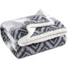 imageEddie Bauer  Blanket Super Soft Reversible Sherpa ampamp Brushed Fleece Bedding Throw Blankets for Couch Ideal for Lounging Bunkhouse Plaid GreyWoodland Fair Isle GreyWhite