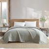 imageEddie Bauer  Twin Blanket Premium Cotton Variegated Weave Bedding Striped Home Decor OekoTex Certified Variegated Weave Stripe Green TwinGreen