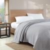 imageEddie Bauer  Twin Blanket Premium Cotton Variegated Weave Bedding Striped Home Decor OekoTex Certified Variegated Weave Stripe Green TwinGrey