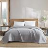imageEddie Bauer  Twin Blanket Premium Cotton Variegated Weave Bedding Striped Home Decor OekoTex Certified Variegated Weave Stripe Green TwinGrey